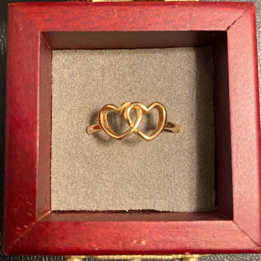 James Avery Gold Double Heart Ring